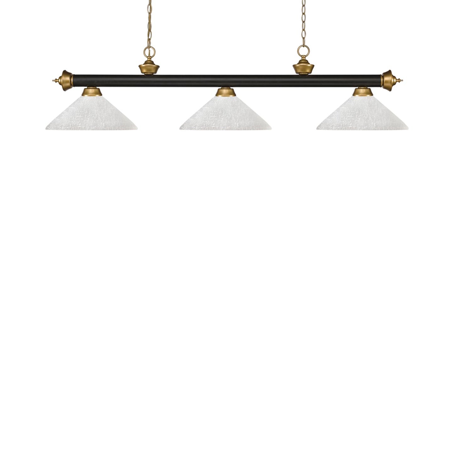 Riviera Bowl Pendant Light in Bronze/Satin Gold/White Linen.