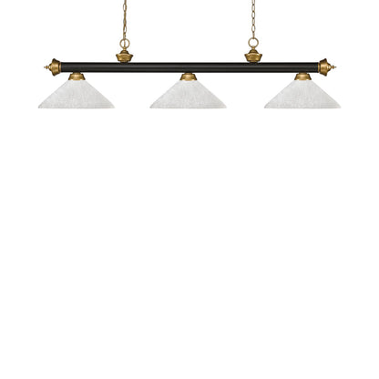 Riviera Bowl Pendant Light in Bronze/Satin Gold/White Linen.