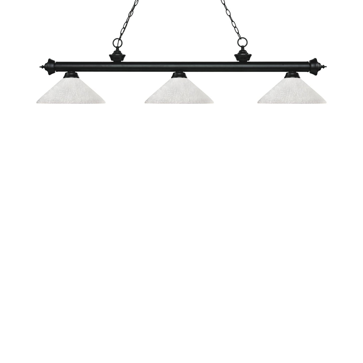 Riviera Bowl Pendant Light in Matte Black/White Linen.