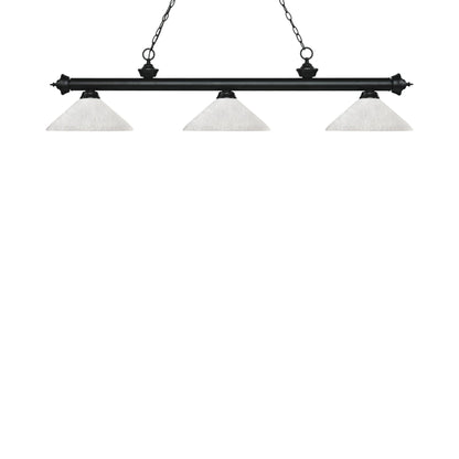 Riviera Bowl Pendant Light in Matte Black/White Linen.