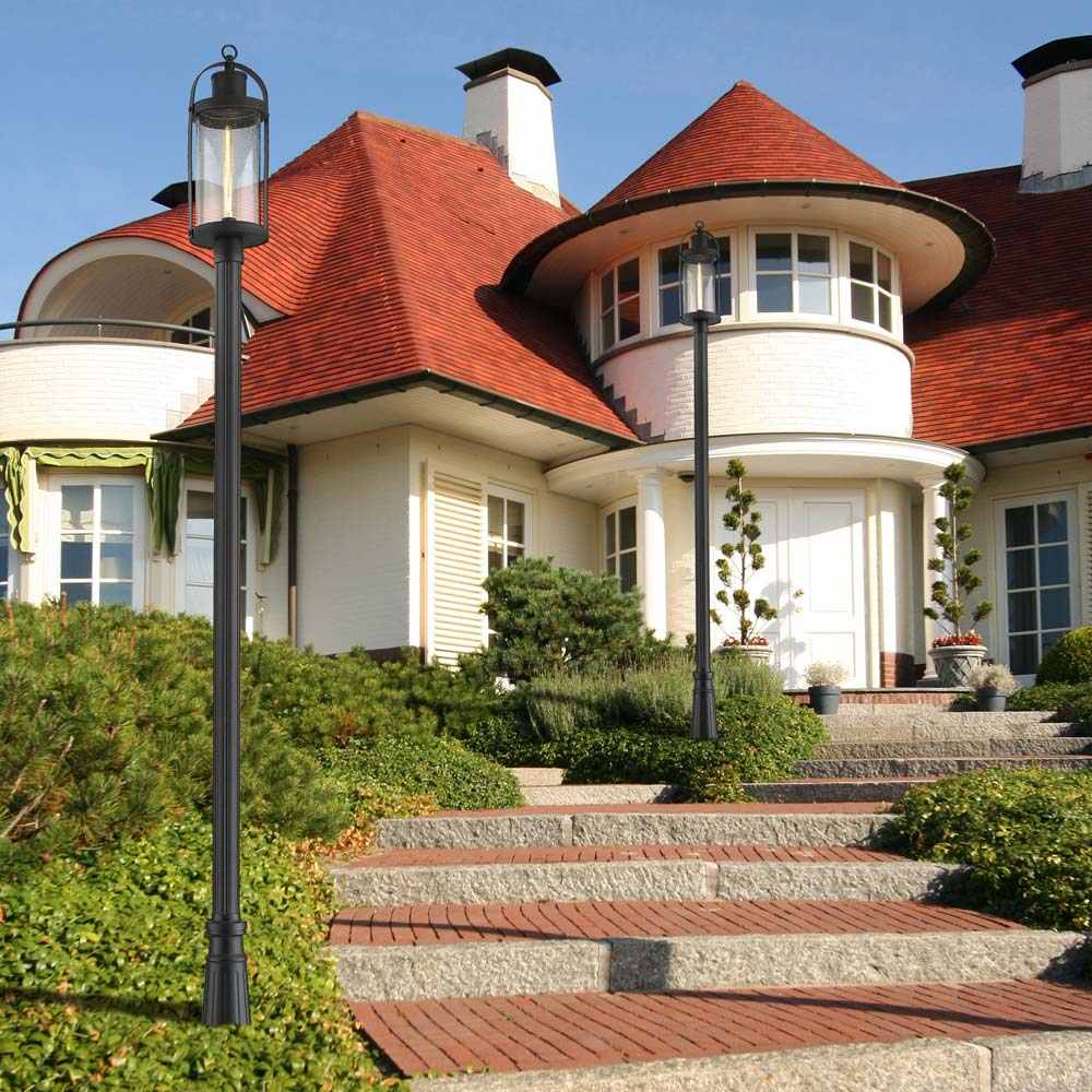 Roundhouse 519P Outdoor Single Post Light in Outside Area.