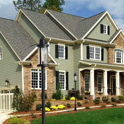 Roundhouse 564P Outdoor Single Post Light in Outside Area.