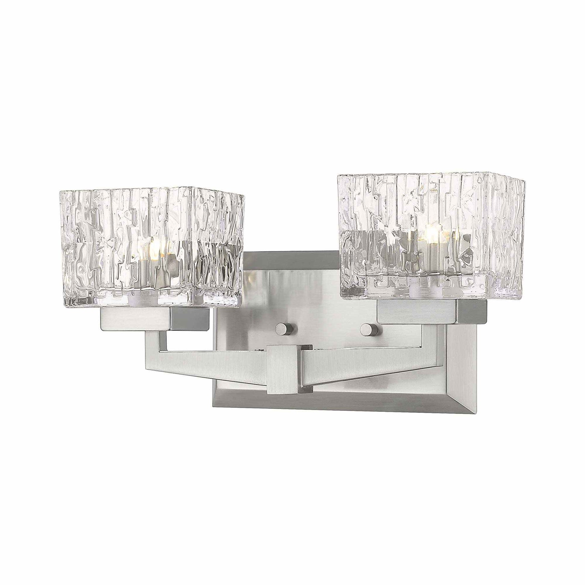 Rubicon Bath Vanity Light in Brushed Nickel (2-Light).