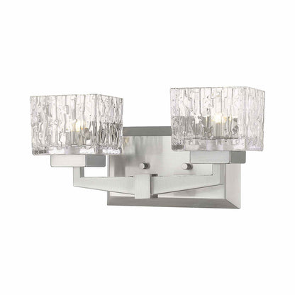 Rubicon Bath Vanity Light in Brushed Nickel (2-Light).