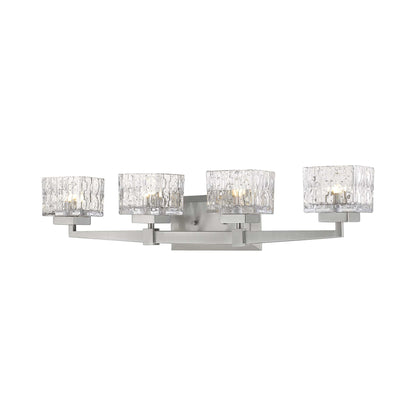 Rubicon Bath Vanity Light in Brushed Nickel (4-Light).