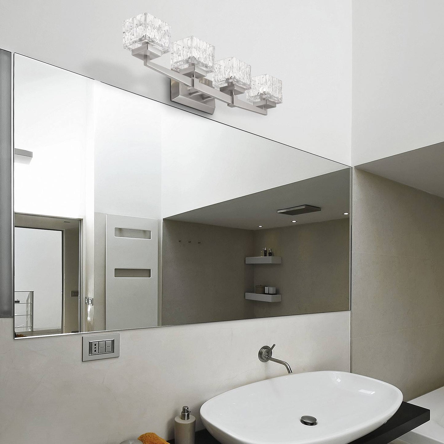 Rubicon Bath Vanity Light in bathroom.