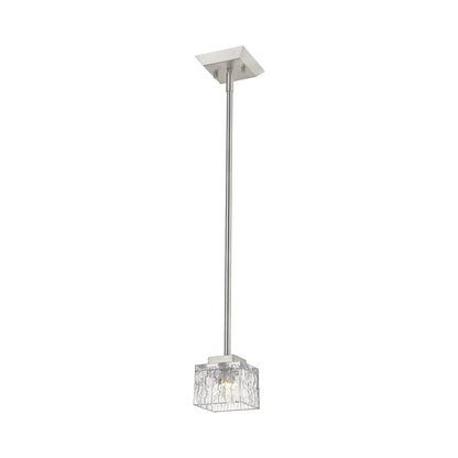 Rubicon Pendant Light in Brushed Nickel.