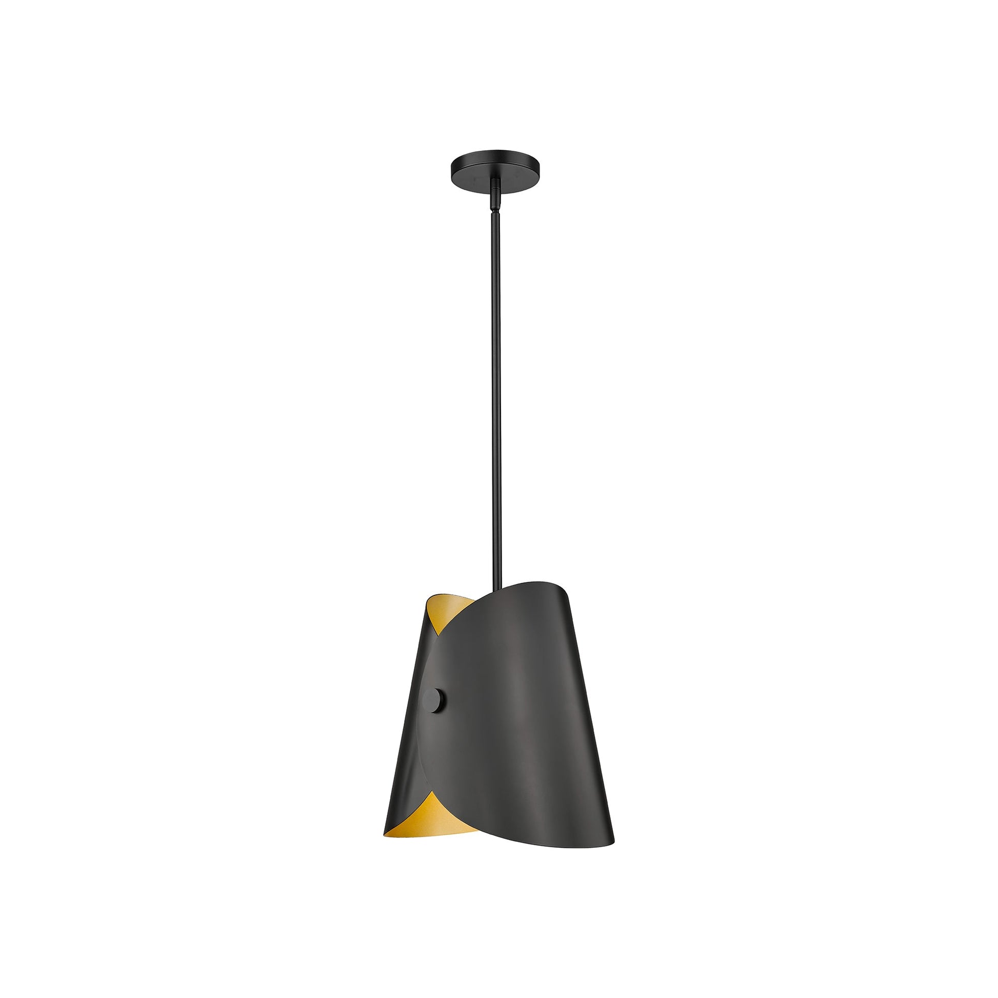 Salone Pendant Light in Matte Black (10-Inch).