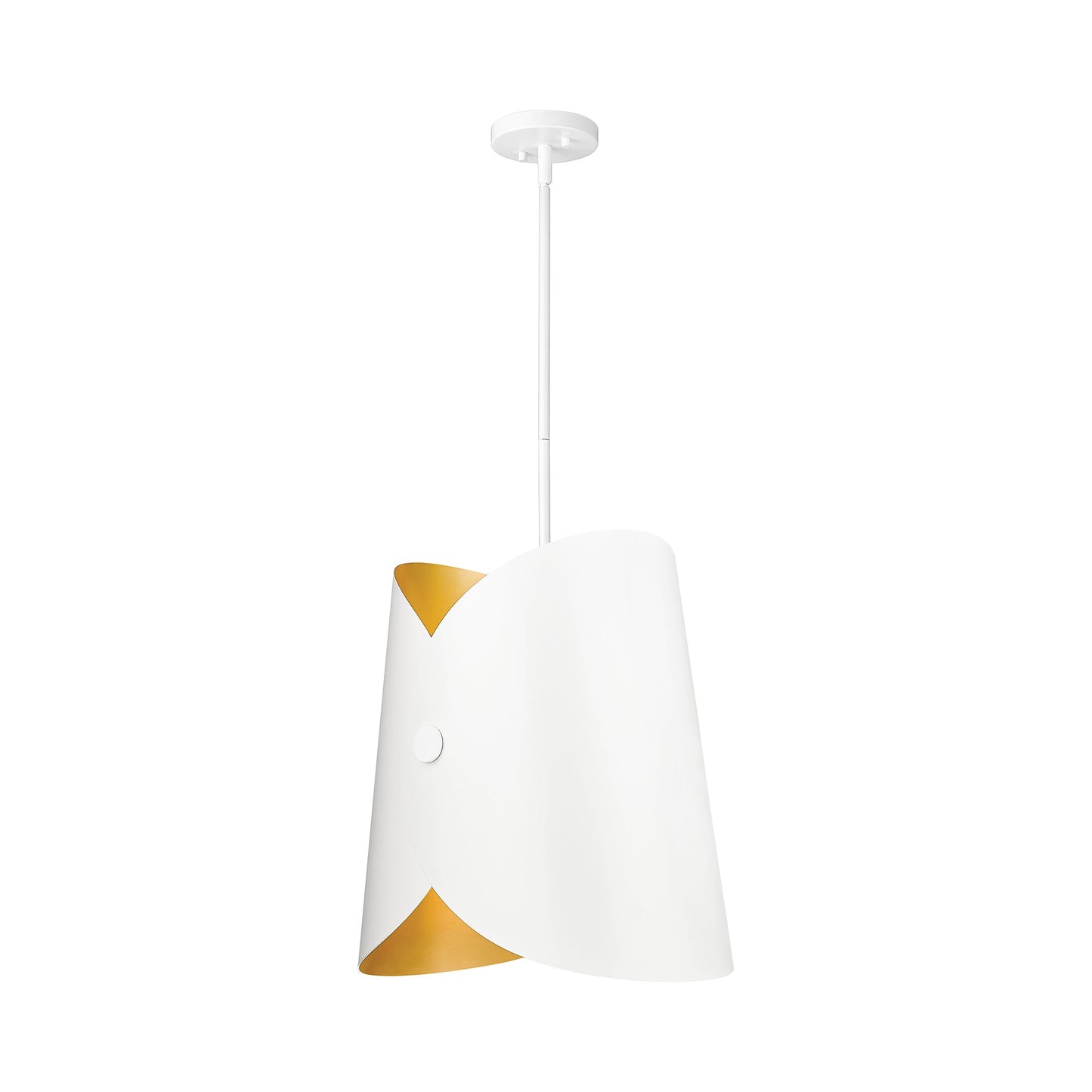 Salone Pendant Light in Matte White (14.25-Inch).