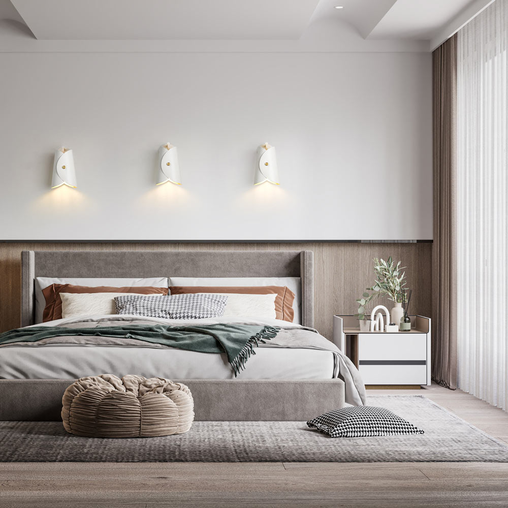 Salone Wall Light in bedroom.