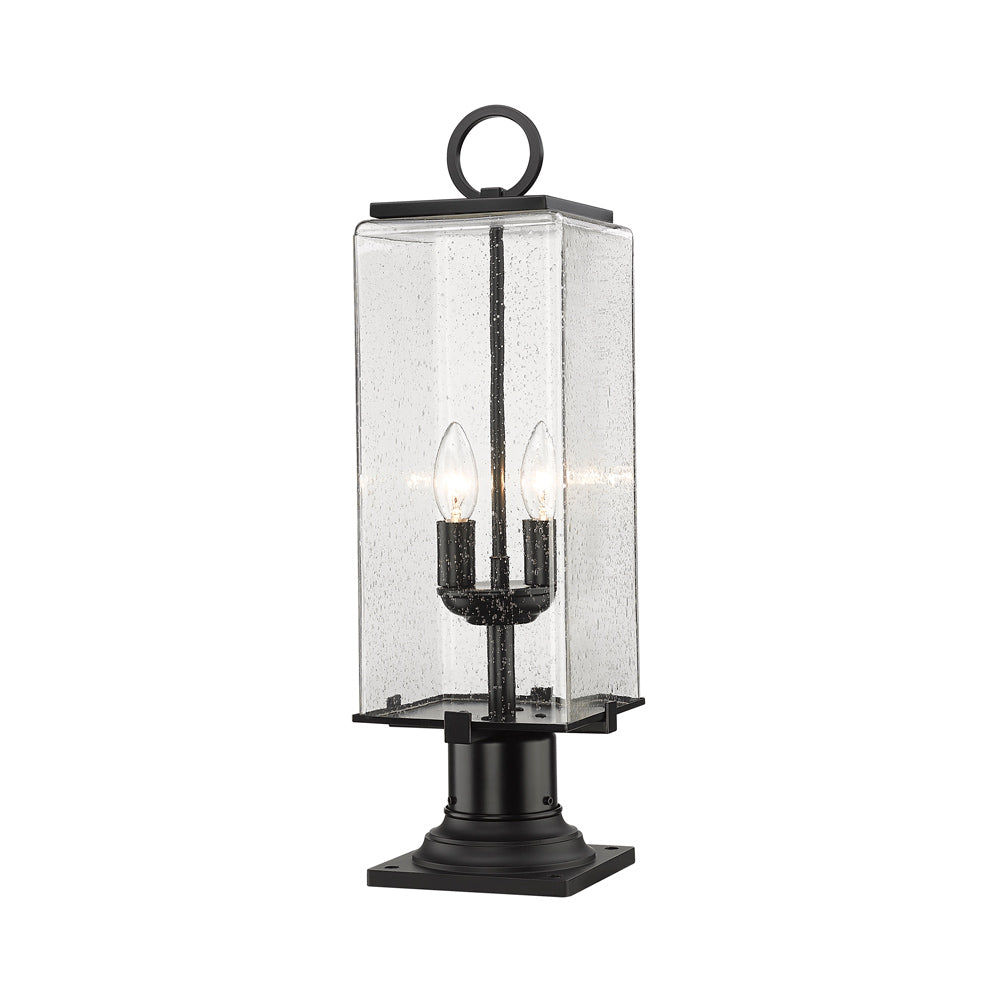 Sana 533PM Outdoor Pier Mount Light in Clear Seedy (22.5-Inch).