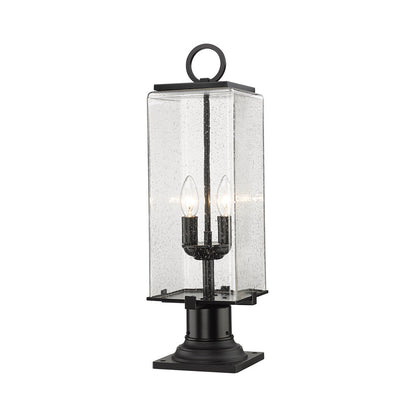 Sana 533PM Outdoor Pier Mount Light in Clear Seedy (22.5-Inch).