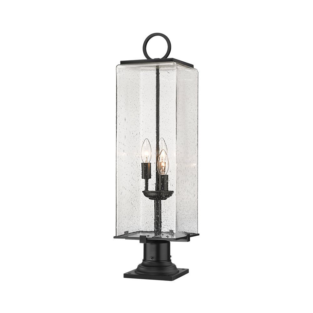 Sana 533PM Outdoor Pier Mount Light in Clear Seedy (28.75-Inch).