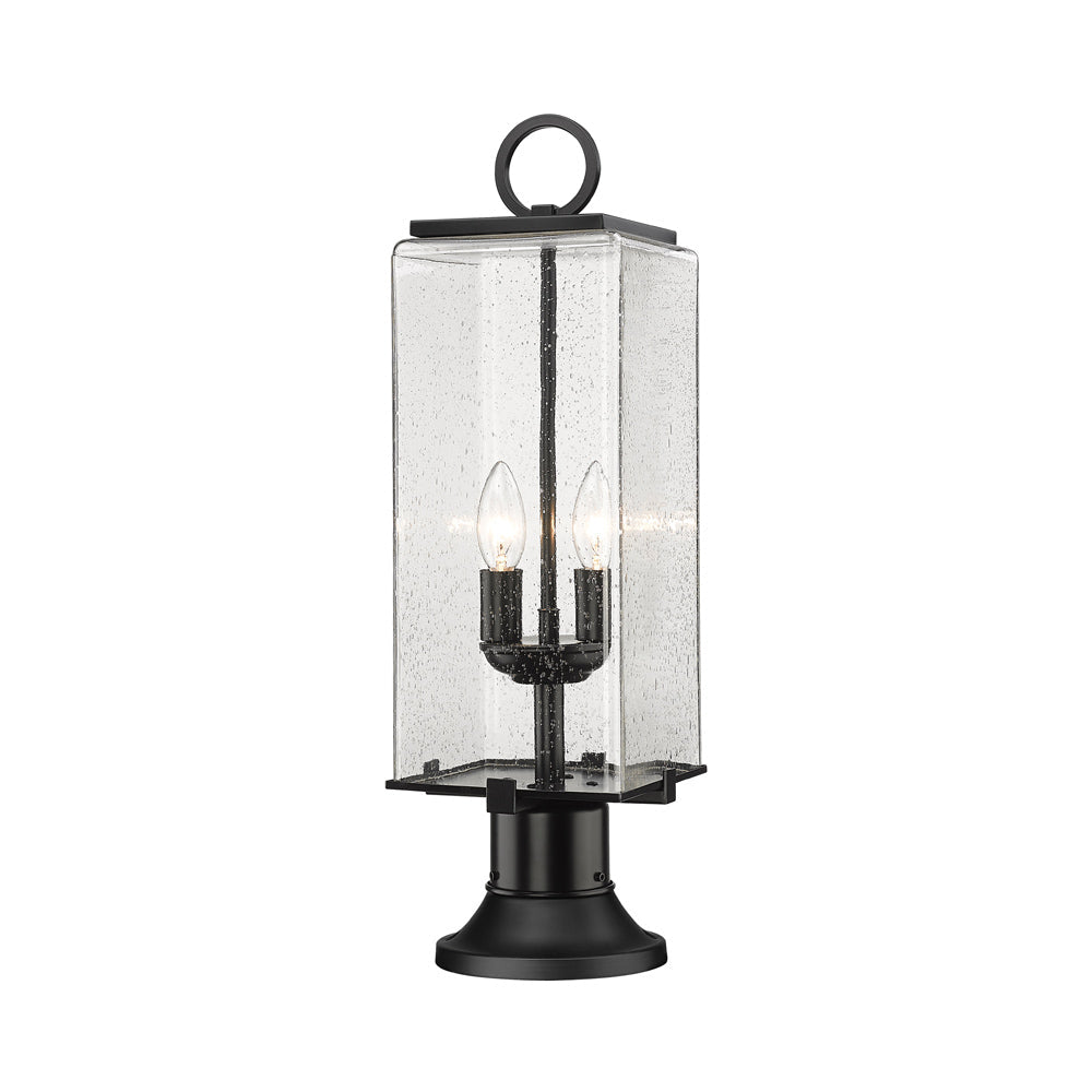 Sana 553PM Outdoor Pier Mount Light in Clear Seedy (22.13-Inch).