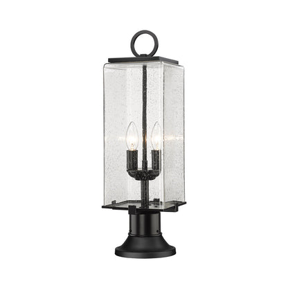 Sana 553PM Outdoor Pier Mount Light in Clear Seedy (22.13-Inch).