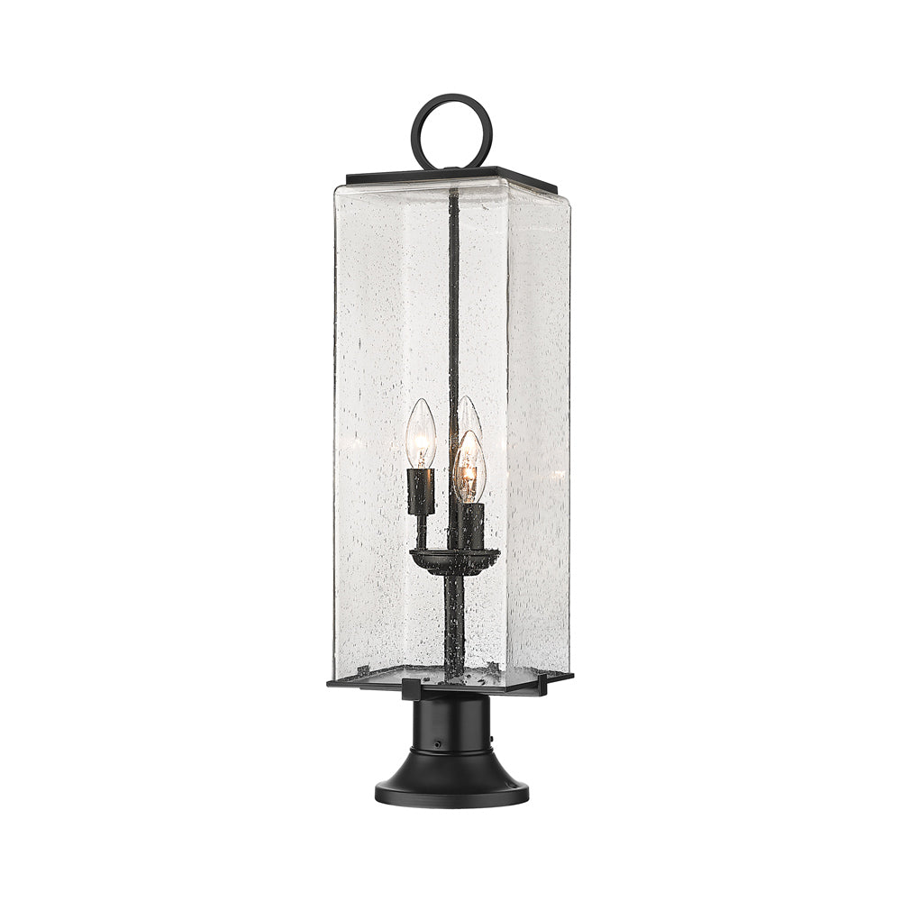 Sana 553PM Outdoor Pier Mount Light in Clear Seedy (28.38-Inch).
