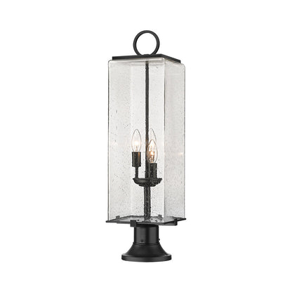 Sana 553PM Outdoor Pier Mount Light in Clear Seedy (28.38-Inch).
