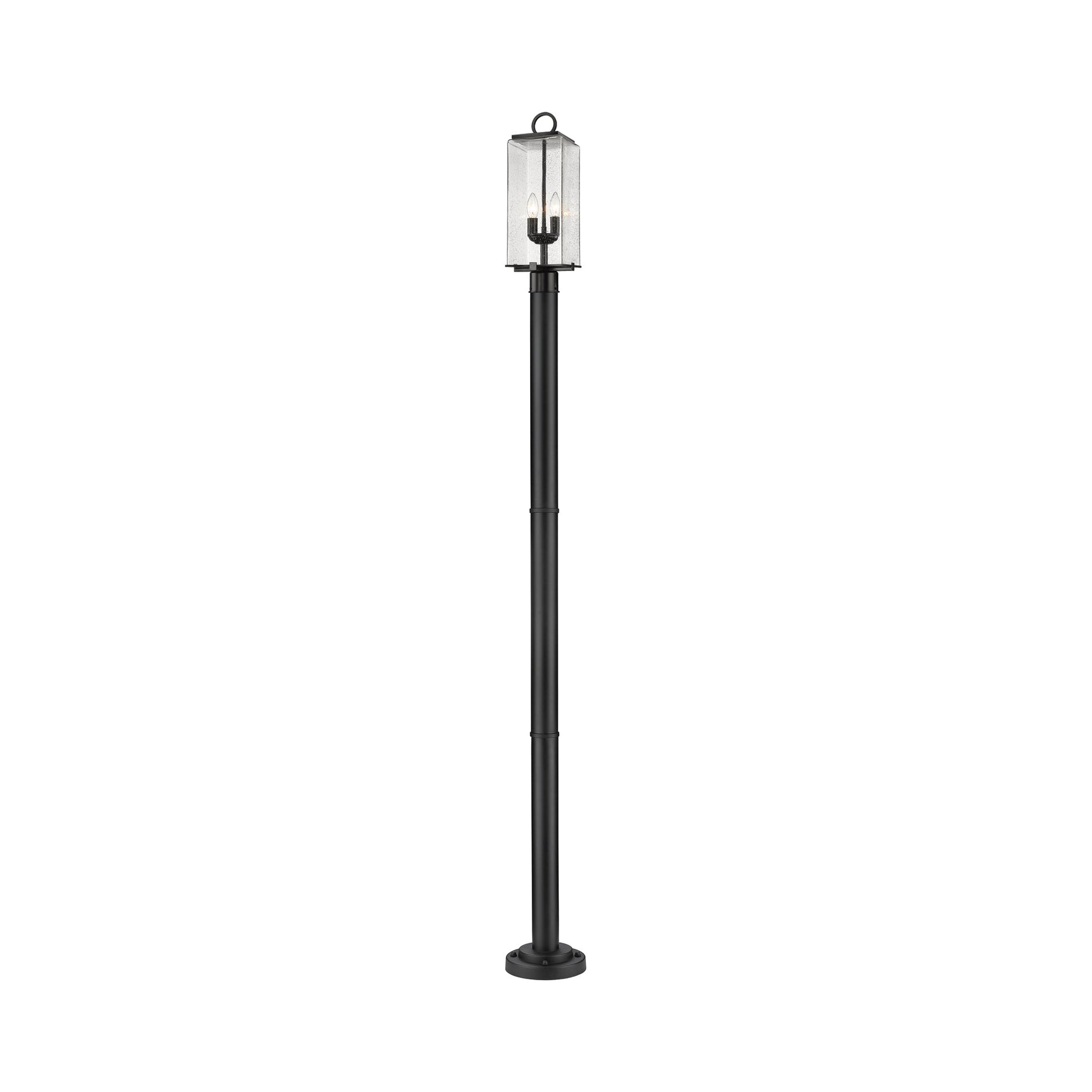 Sana 567P Outdoor Post Light in Clear Seedy (94.13-Inch).
