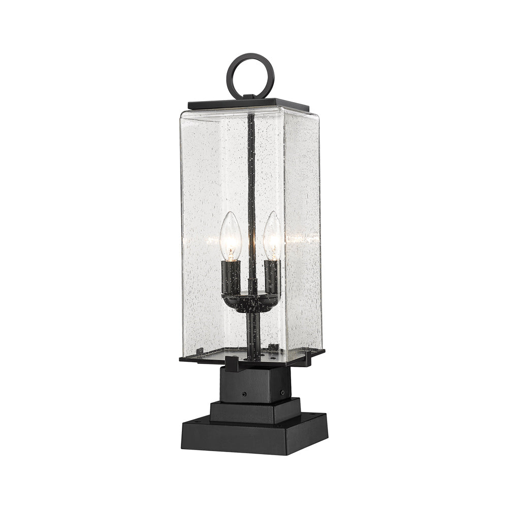 Sana Outdoor Pier Mount Light in Clear Seedy (22.38-Inch).