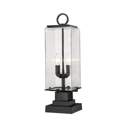 Sana Outdoor Pier Mount Light in Clear Seedy (22.38-Inch).