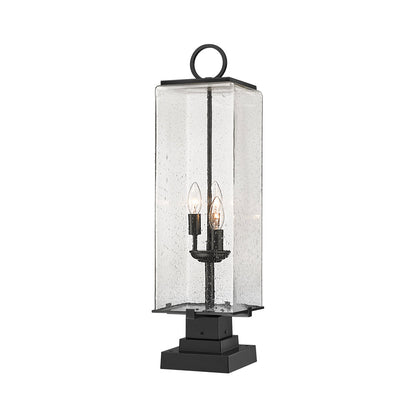 Sana Outdoor Pier Mount Light in Clear Seedy (28.63-Inch).