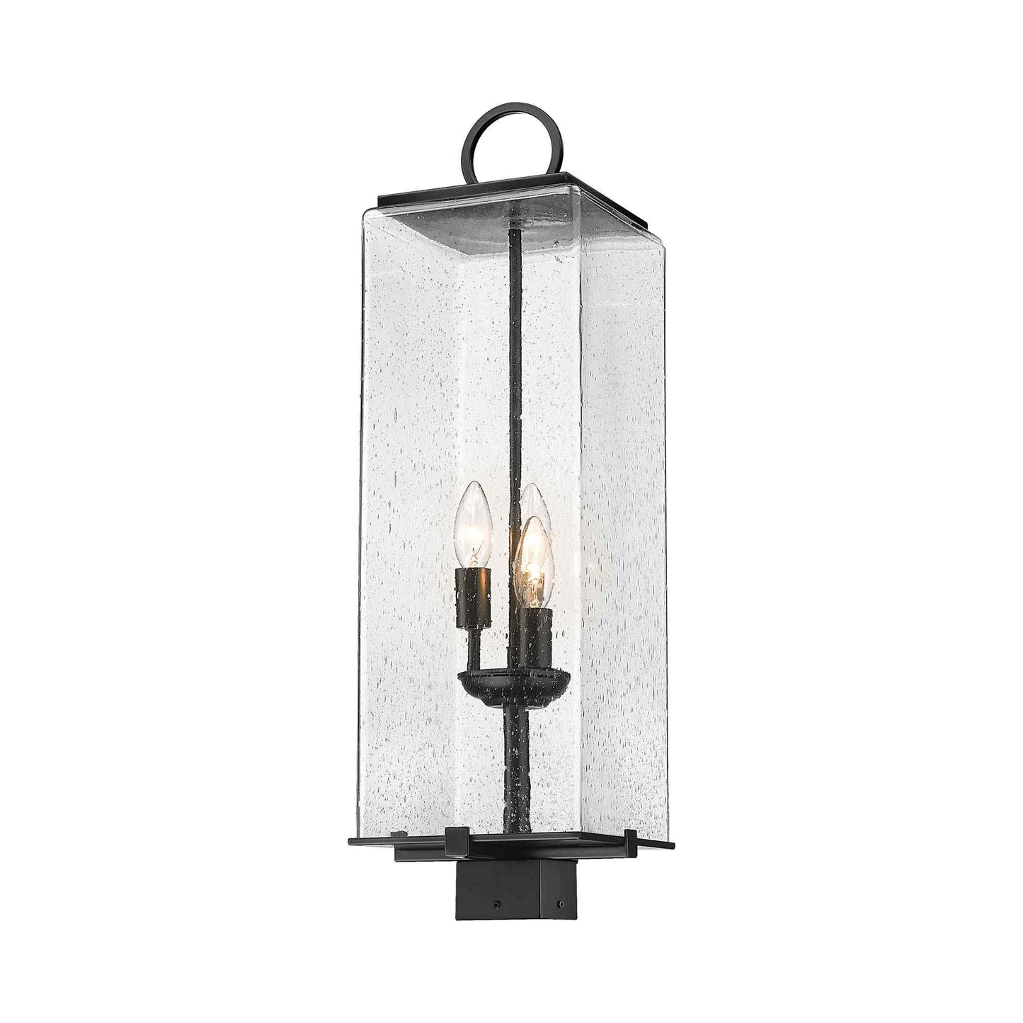 Sana Outdoor Square Post Light in Seedy (26.25-Inch).