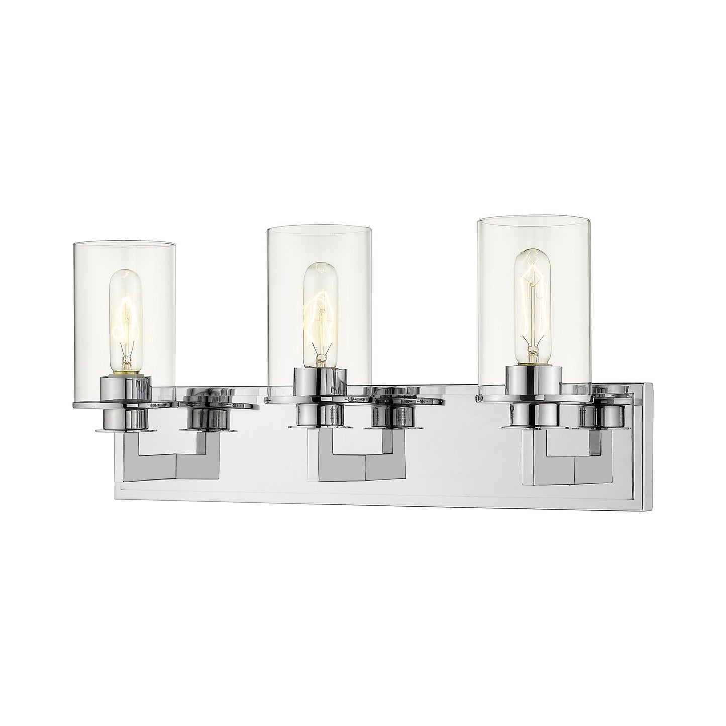 Savannah Bath Vanity Light in Chrome (3-Light/Clear).