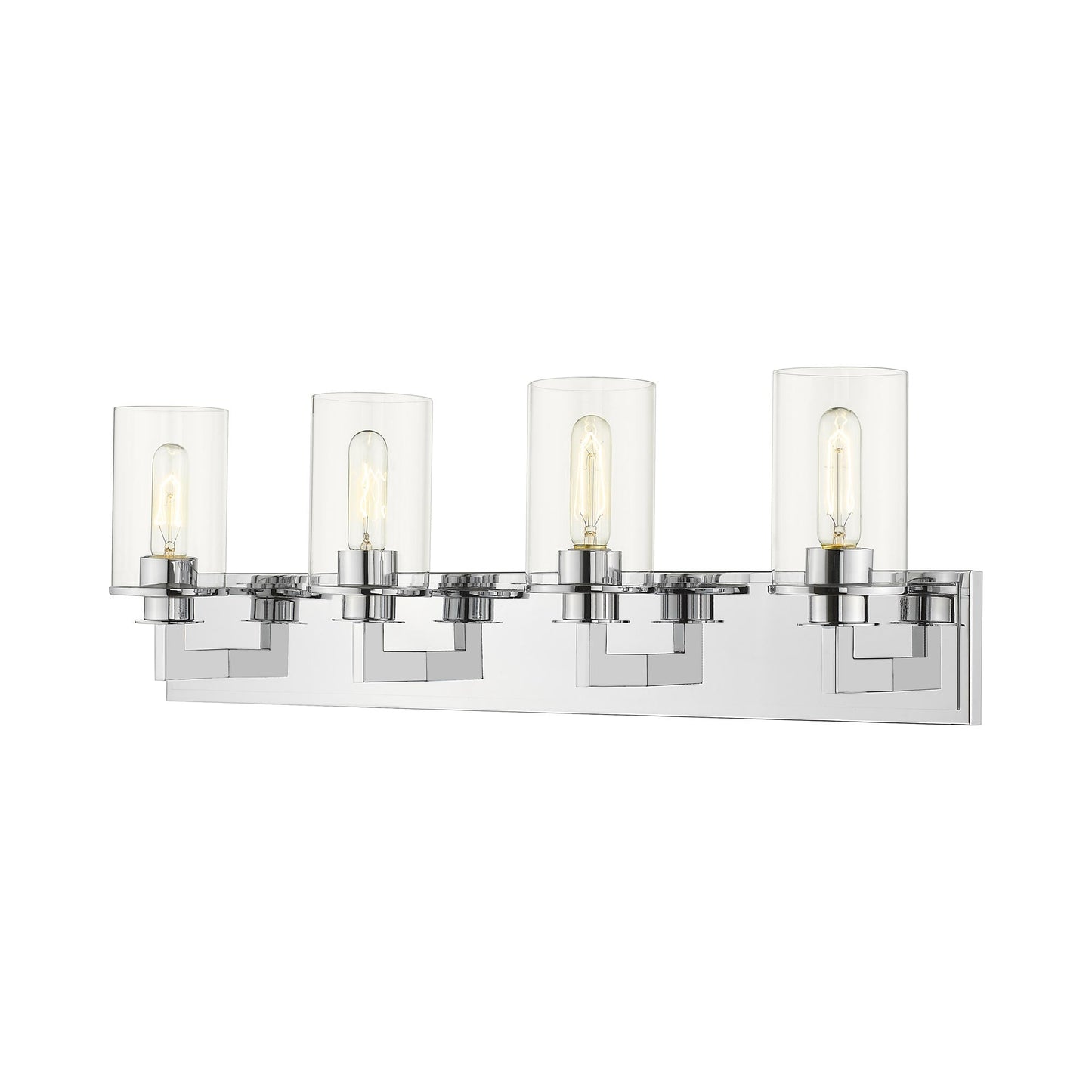 Savannah Bath Vanity Light in Chrome (4-Light/Clear).