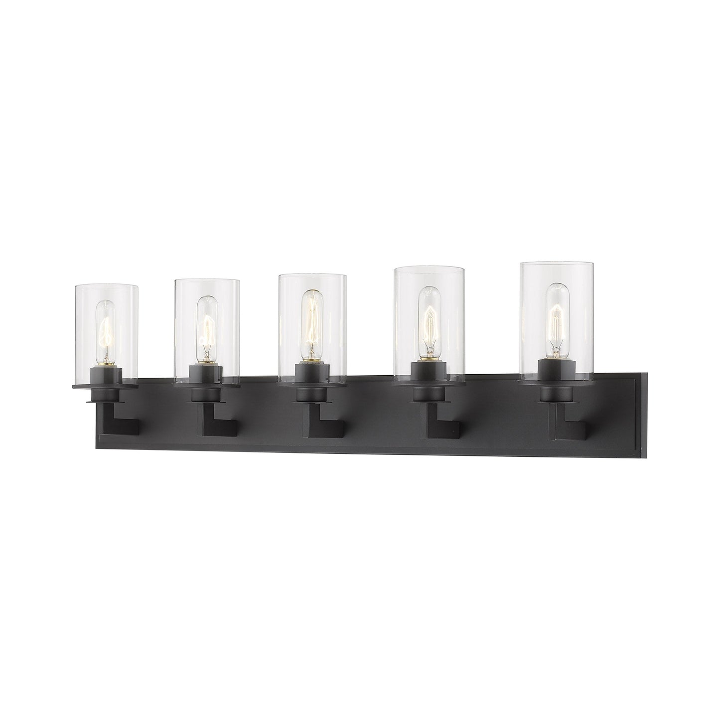 Savannah Bath Vanity Light in Bronze (5-Light/Clear).