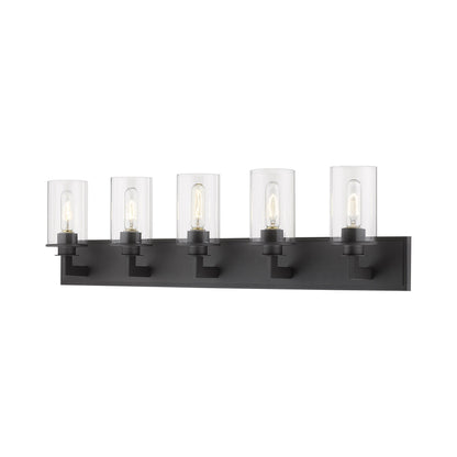 Savannah Bath Vanity Light in Bronze (5-Light/Clear).