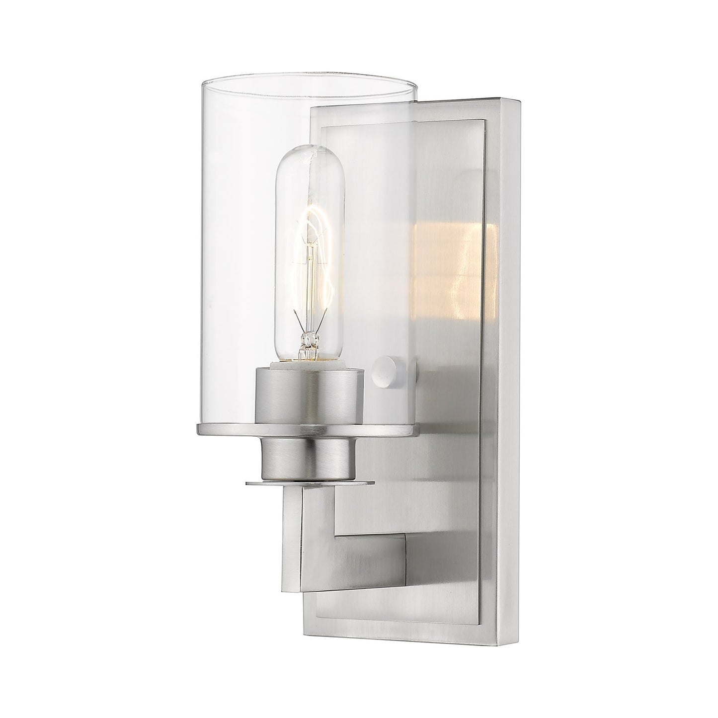 Savannah Bath Wall Light in Brushed Nickel (Clear).