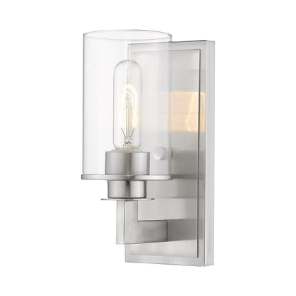 Savannah Bath Wall Light in Brushed Nickel (Clear).