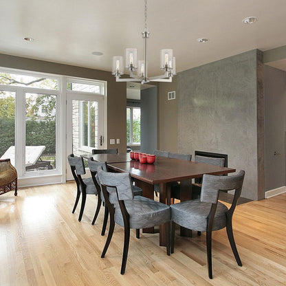 Savannah Chandelier in dining room.