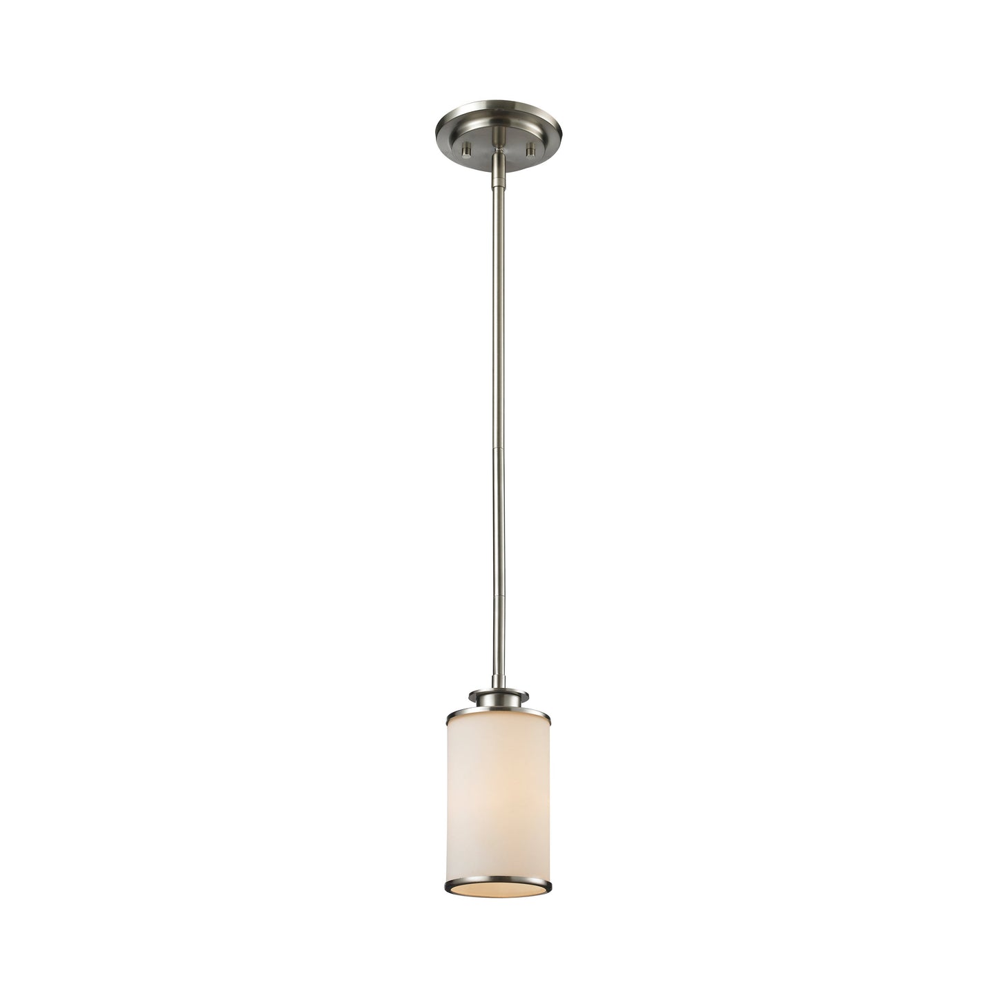 Savannah Pendant Light in Brushed Nickel (Matte Opal).