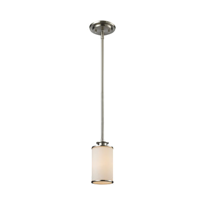 Savannah Pendant Light in Brushed Nickel (Matte Opal).