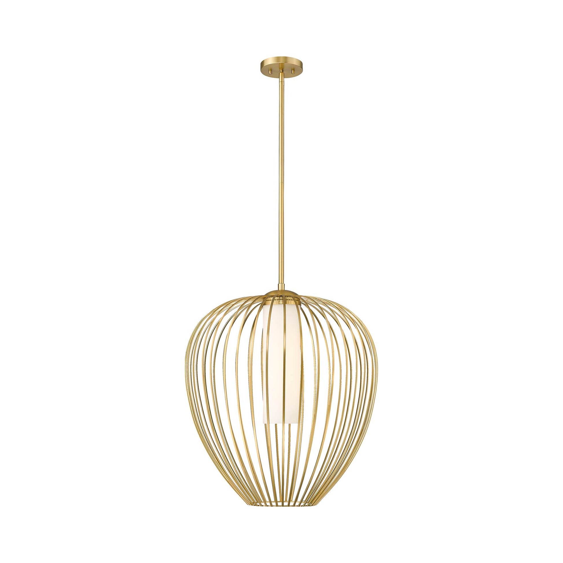 Savanti Pendant Light in Modern Gold (22-Inch).