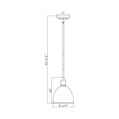 Sawyer Pendant Light - line drawing.