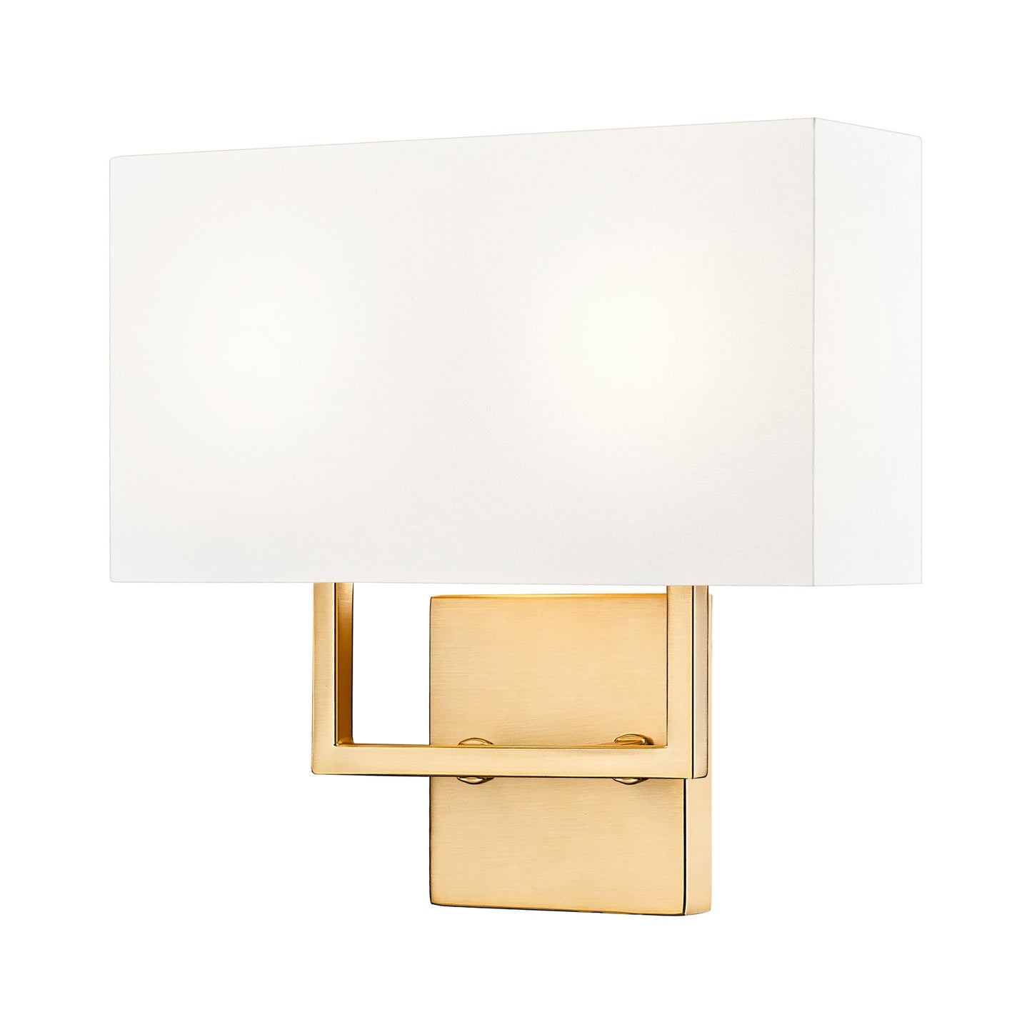 Saxon Double Arm Wall Light in Olde Brass.