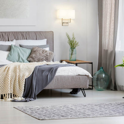 Saxon Double Arm Wall Light in bedroom.