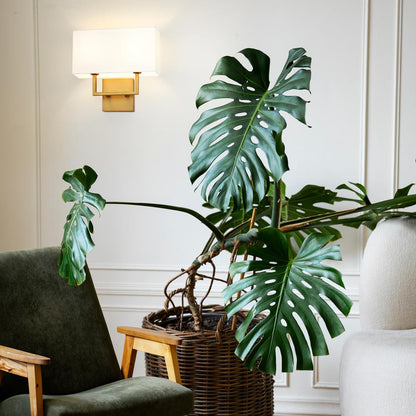 Saxon Double Arm Wall Light in living room.