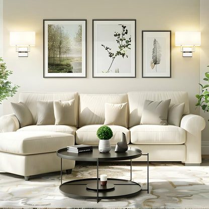 Saxon Double Arm Wall Light in living room.