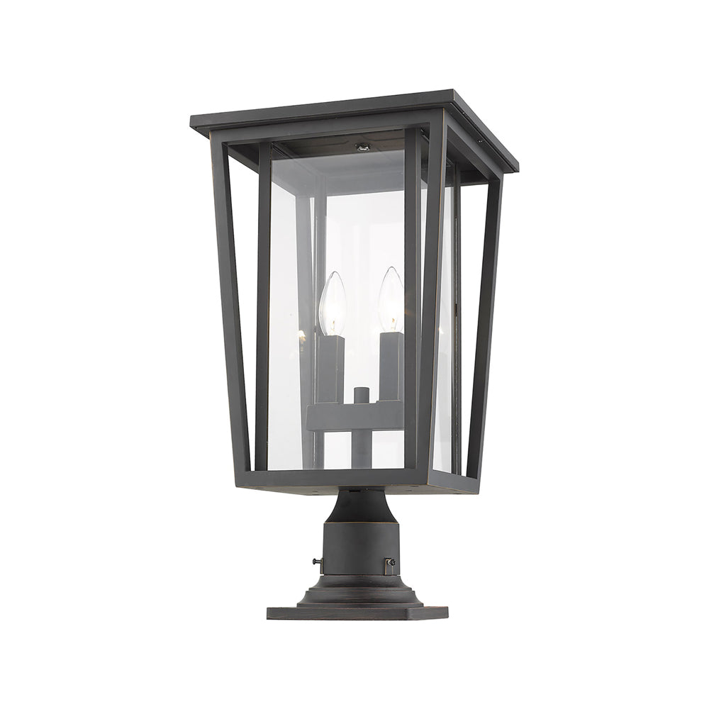 Seoul 533PM Outdoor Pier Mount Light in Oil Rubbed Bronze (21.75-Inch).