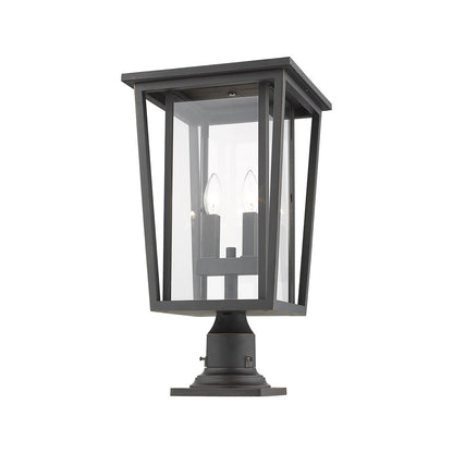 Seoul 533PM Outdoor Pier Mount Light in Oil Rubbed Bronze (21.75-Inch).