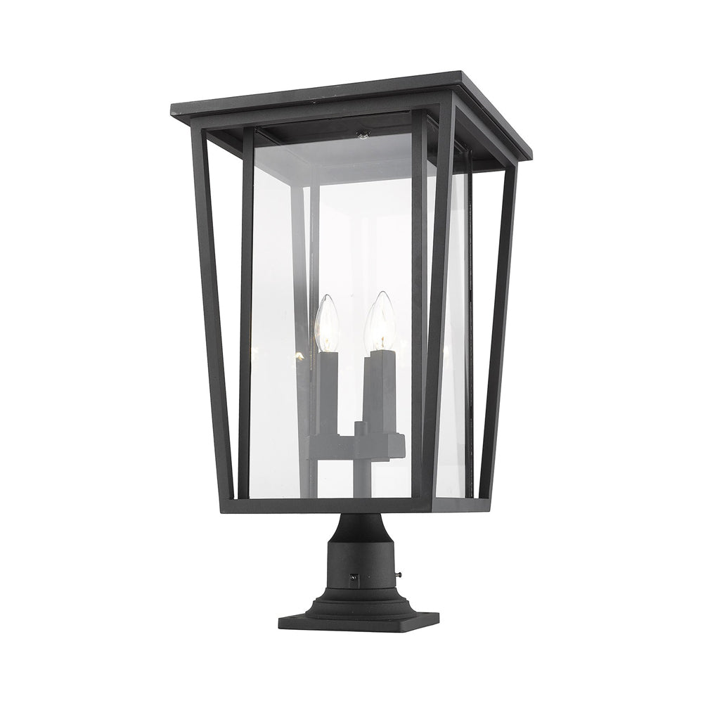 Seoul 533PM Outdoor Pier Mount Light in Black (25.75-Inch).