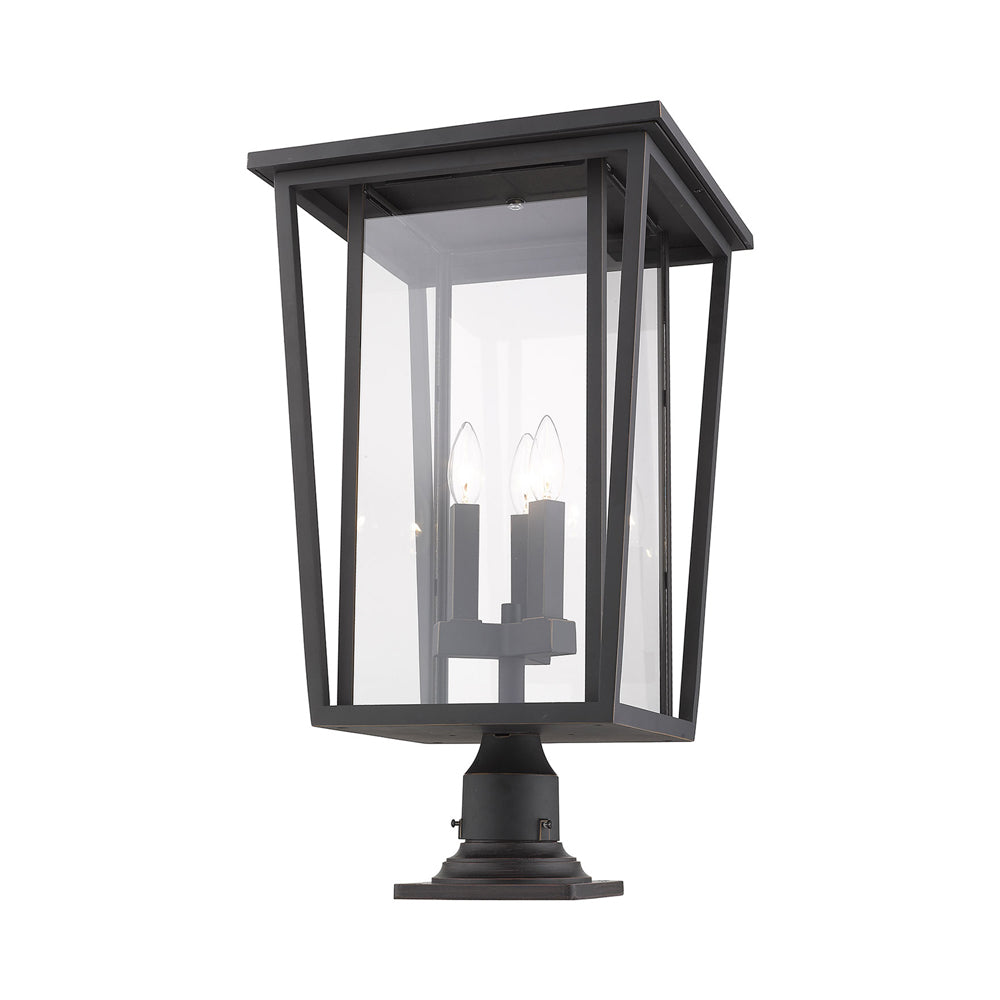 Seoul 533PM Outdoor Pier Mount Light in Oil Rubbed Bronze (25.75-Inch).