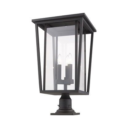 Seoul 533PM Outdoor Pier Mount Light in Oil Rubbed Bronze (25.75-Inch).