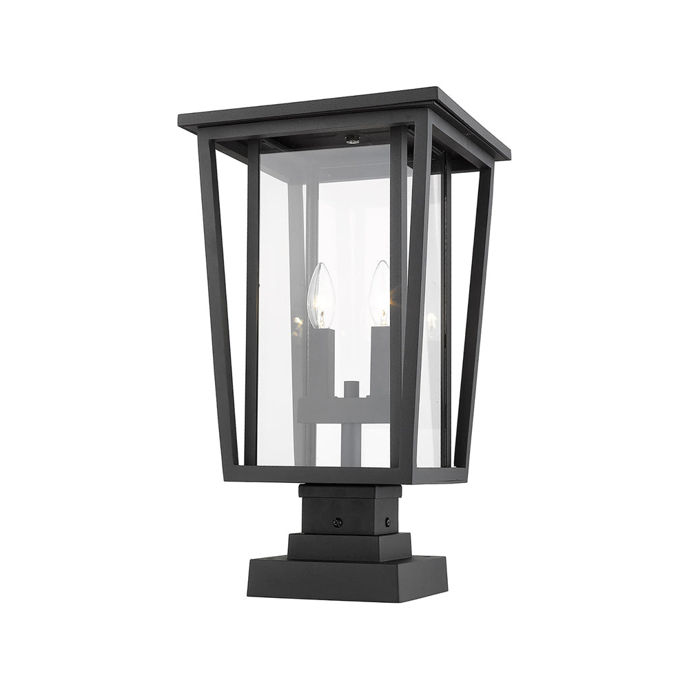 Seoul 571S Outdoor Pier Mount Light in Black (20.75-Inch).