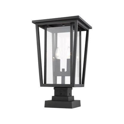 Seoul 571S Outdoor Pier Mount Light in Black (20.75-Inch).