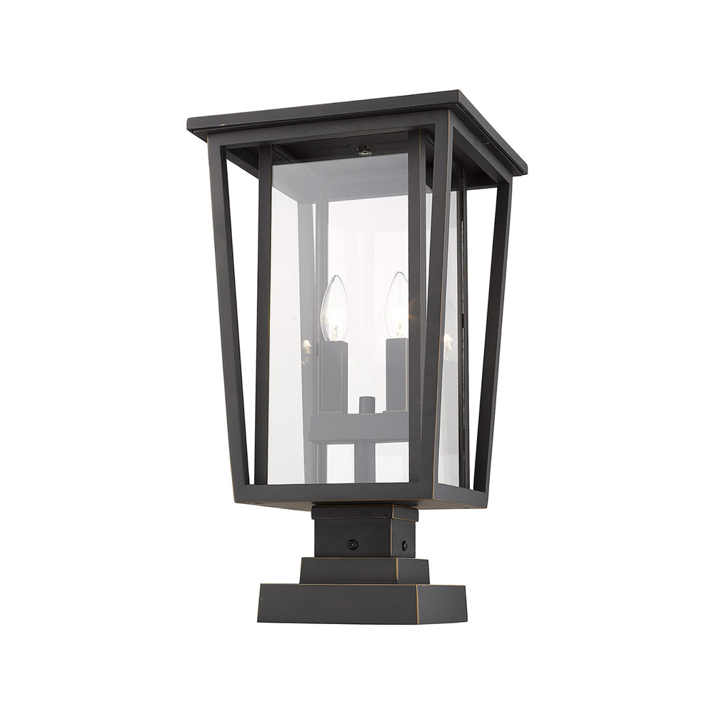 Seoul 571S Outdoor Pier Mount Light in Oil Rubbed Bronze (20.75-Inch).