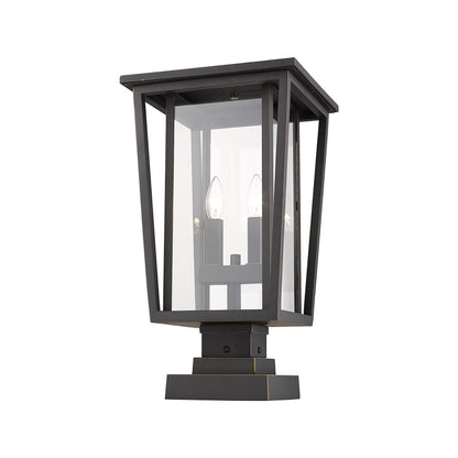 Seoul 571S Outdoor Pier Mount Light in Oil Rubbed Bronze (20.75-Inch).